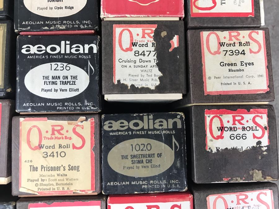 (2) Boxes Of Various Vintage Piano Rolls For Player Piano [Photo 14]