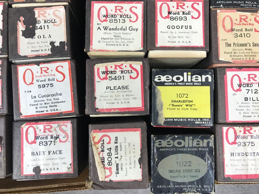 (2) Boxes Of Various Vintage Piano Rolls For Player Piano [Photo 15]