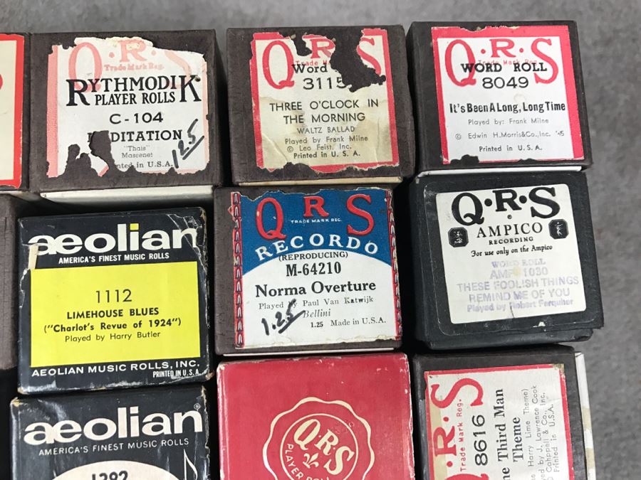 (2) Boxes Of Various Vintage Piano Rolls For Player Piano [Photo 10]