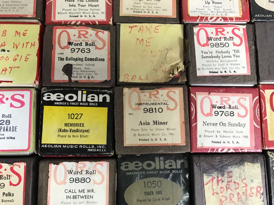 Box Of Various Vintage Piano Rolls For Player Piano [Photo 6]