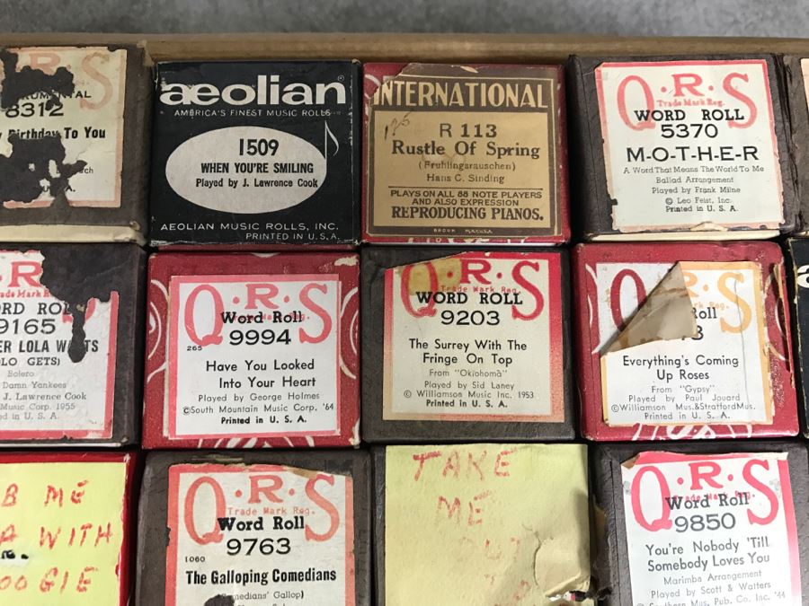 Box Of Various Vintage Piano Rolls For Player Piano [Photo 5]