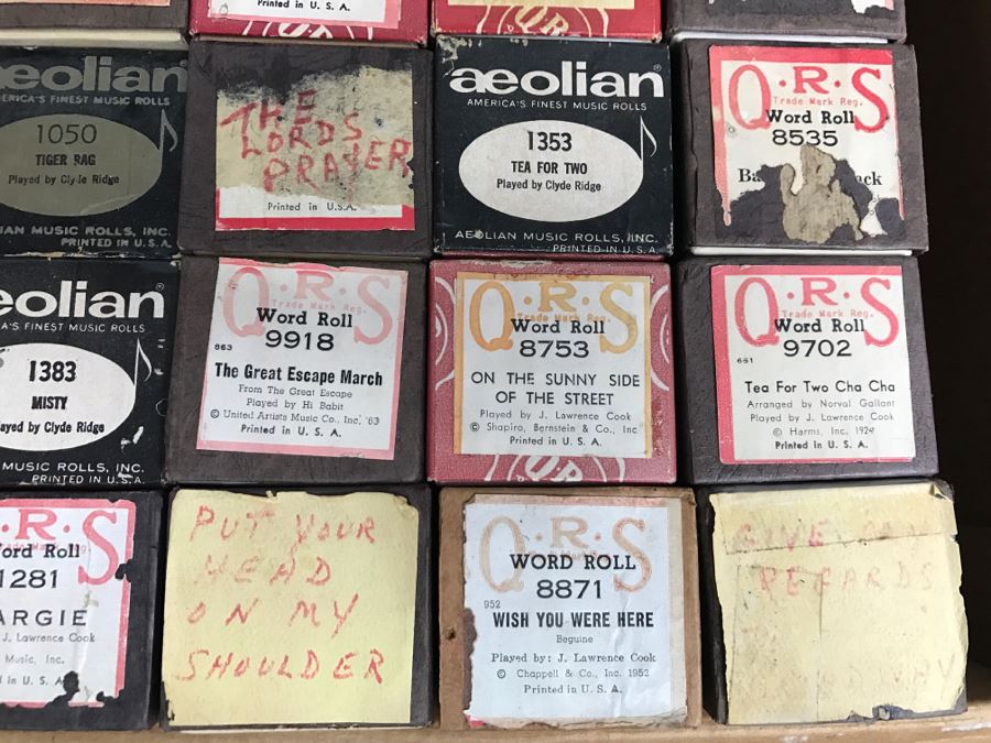 Box Of Various Vintage Piano Rolls For Player Piano [Photo 10]