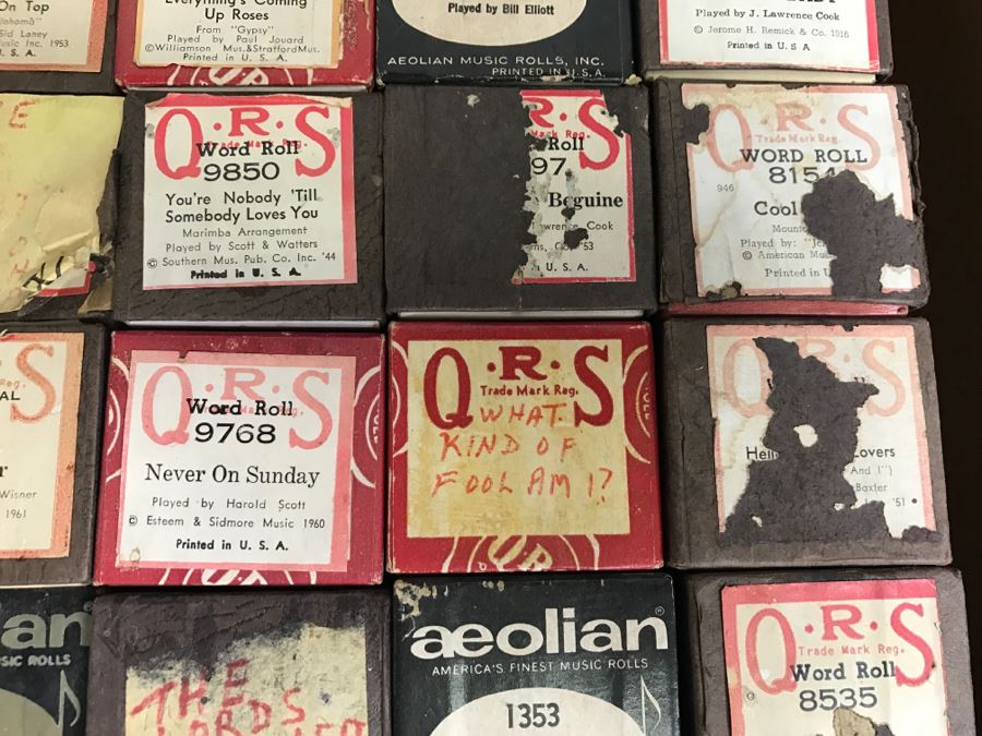 Box Of Various Vintage Piano Rolls For Player Piano [Photo 9]