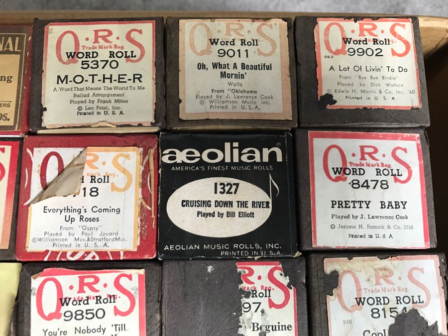 Box Of Various Vintage Piano Rolls For Player Piano [Photo 8]