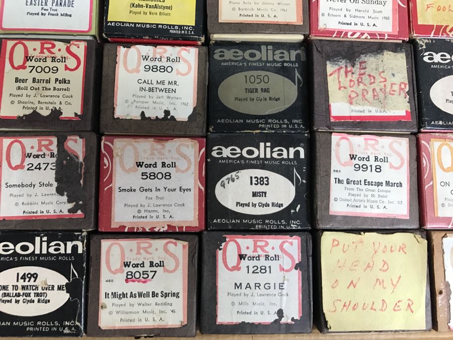 Box Of Various Vintage Piano Rolls For Player Piano [Photo 7]