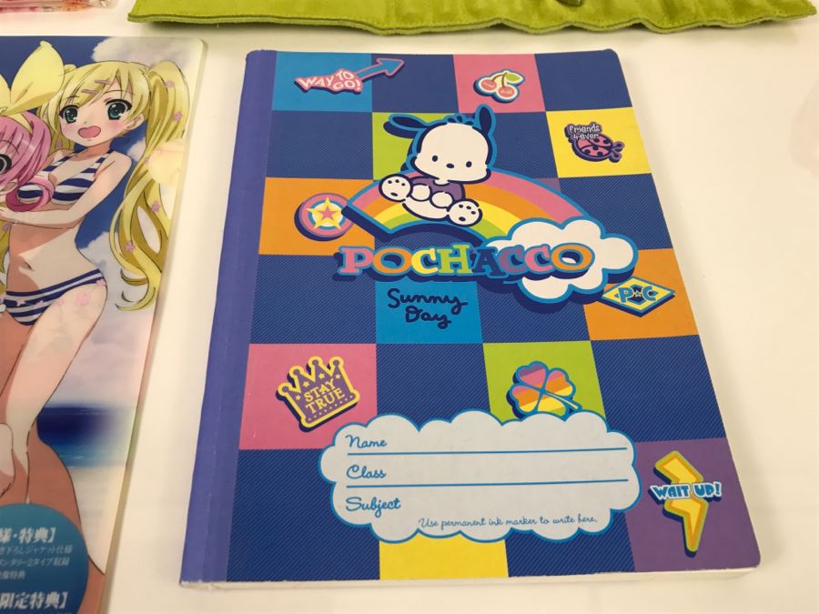 Various Japanese Items Plus Colored Pencils With Leather Carrying Case [Photo 3]