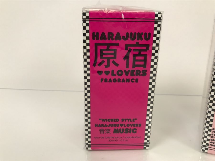 Pair Of New Japanese Fragrances Harajuku Lovers Plus Mickey Mouse And Minnie Mouse Valentines Heart Shaped Box [Photo 6]