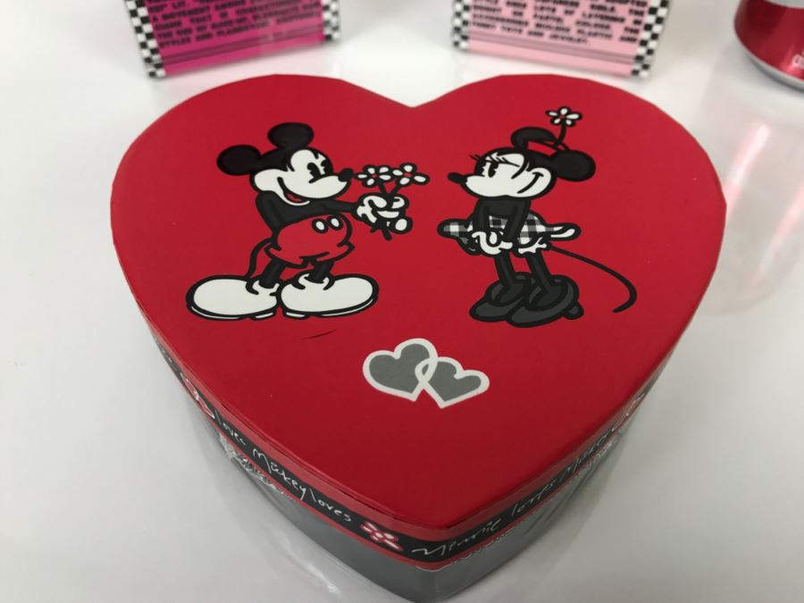 Pair Of New Japanese Fragrances Harajuku Lovers Plus Mickey Mouse And Minnie Mouse Valentines Heart Shaped Box [Photo 3]