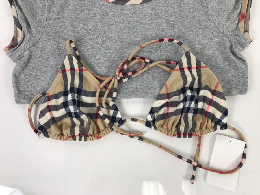 BURBERRY XS Women's Shirt Top And BURBERRY S Bikinin Top [Photo 4]