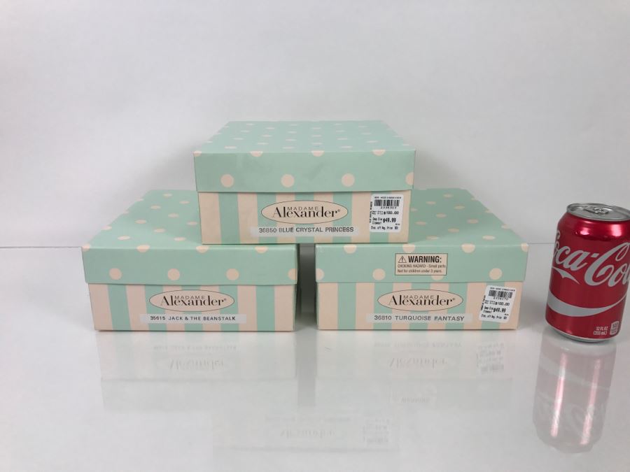 (3) Madame Alexander Dolls New In Boxes - Blue Crystal Princess, Jack & The Beanstalk, Turquoise Fantasy [Photo 1]