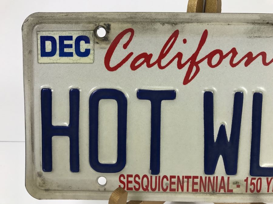 Collectible CA License Plate 'HOT WLLZ' Great For Mattel Hot Wheels Collector [Photo 3]