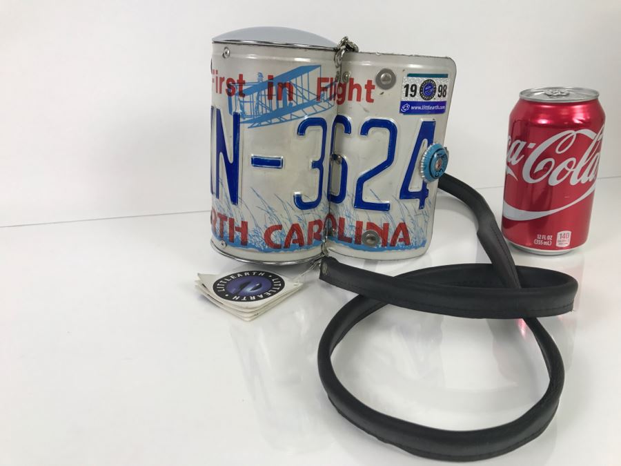 LittlEarth North Carolina License Plate Handbag Purse New With Tags [Photo 7]