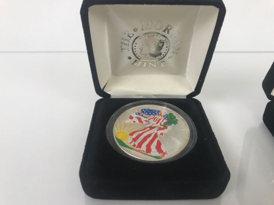 The Morgan Mint 2000 U.S. Silver Eagle Colorized 1Oz .999 Pure Silver And Hologram Silver Eagle 1Oz .999 Pure Silver [Photo 3]