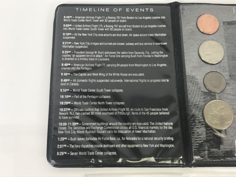 9/11/01 Coins With Timeline Of Events From The Merrick Mint And 9/11 Coin From Premier Collectibles [Photo 3]