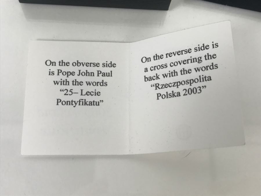 2003 Poland Pontificate Coin 25- Lecie Pontyfikatu Rzeczpospolita Polska 2003 Pope John Paul [Photo 5]