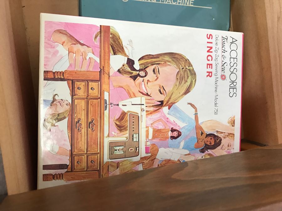 Strommen Bruk Hamar Norway Wooden Fold Out Sewing Box With Sewing Supplies - Note Damage To One Of The Wooden Slats [Photo 15]