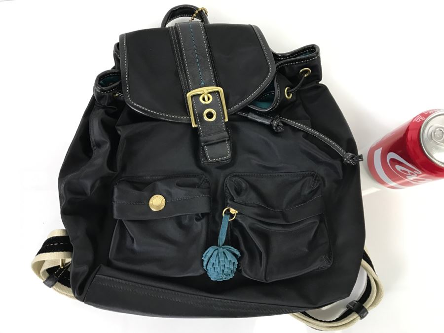 COACH Black Handbag Backpack Like New