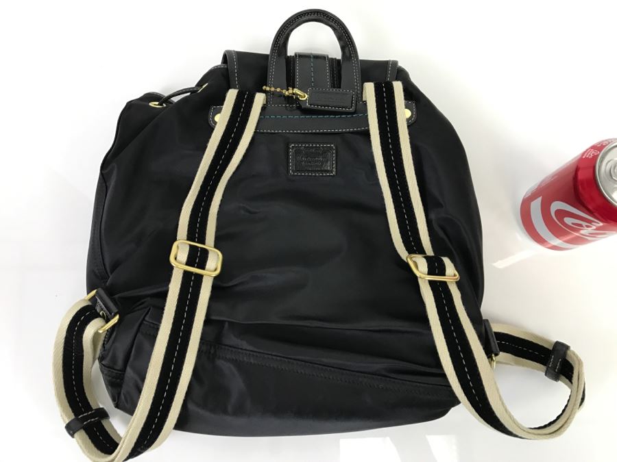 COACH Black Handbag Backpack Like New