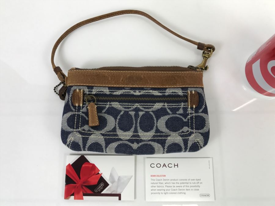 Small COACH Handbag Change Purse Denim Collection Like New