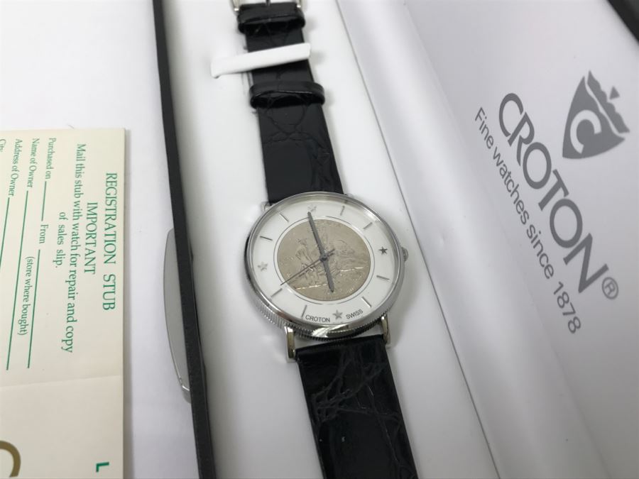 CROTON SWISS Watch Collectible California State Quarter Fine Watch New In Box [Photo 6]