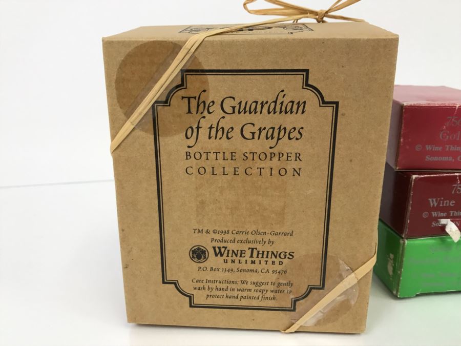 (5) Collection Of Collectible Wine Bottle Stoppers Wine Things Unlimited [Photo 6]