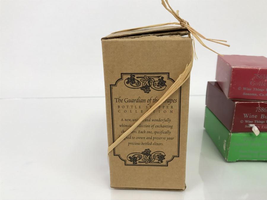 (5) Collection Of Collectible Wine Bottle Stoppers Wine Things Unlimited [Photo 5]