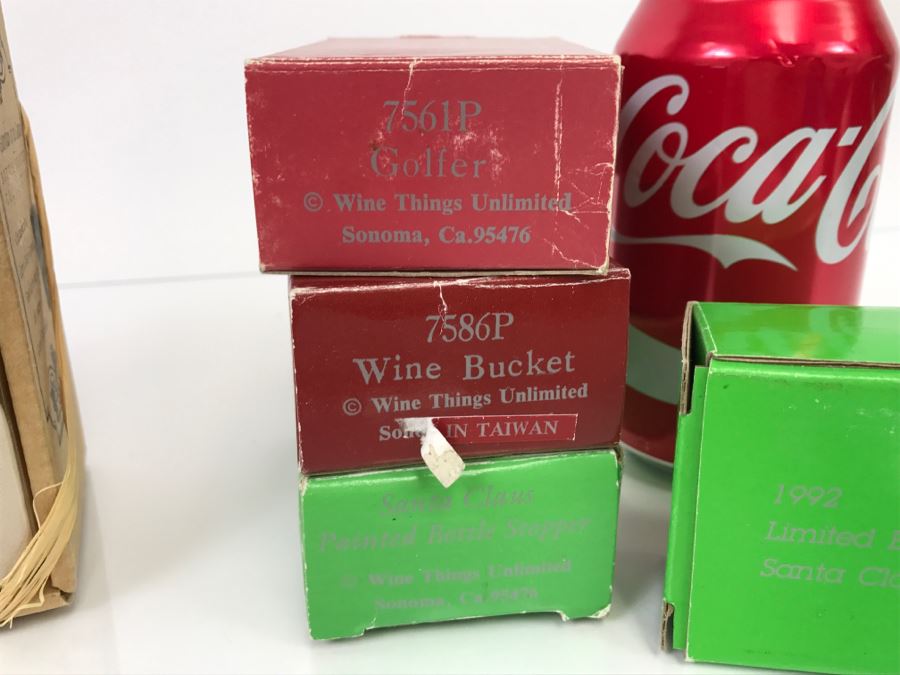 (5) Collection Of Collectible Wine Bottle Stoppers Wine Things Unlimited [Photo 7]