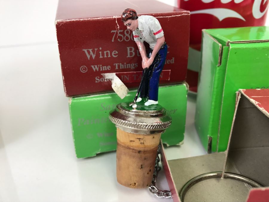 (5) Collection Of Collectible Wine Bottle Stoppers Wine Things Unlimited [Photo 9]