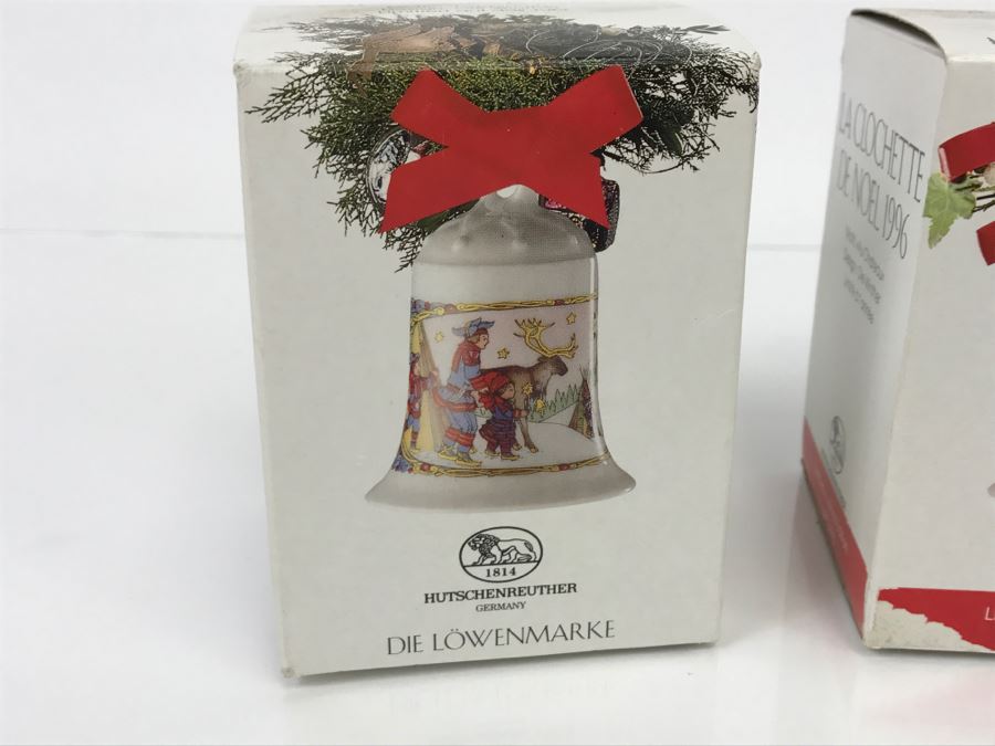 (3) Hutschenreuther Germany Collectible Christmas Bells In Original Boxes 1994, 1995, 1996 [Photo 5]
