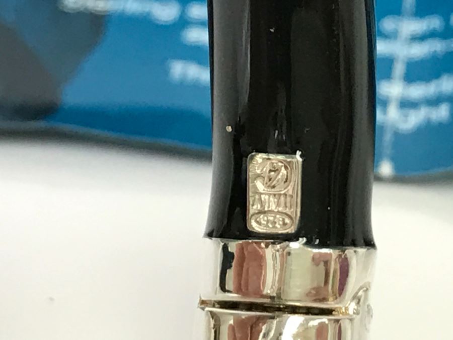 Arte D'Argento Italy Sterling Silver Bangle Panther Head Black [Photo 4]