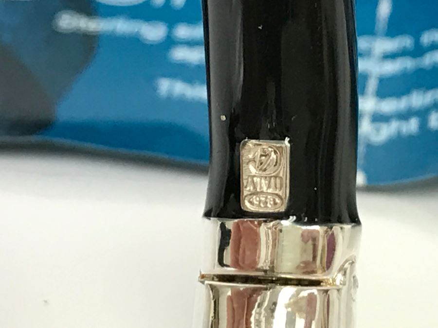 Arte D'Argento Italy Sterling Silver Bangle Panther Head Black [Photo 5]