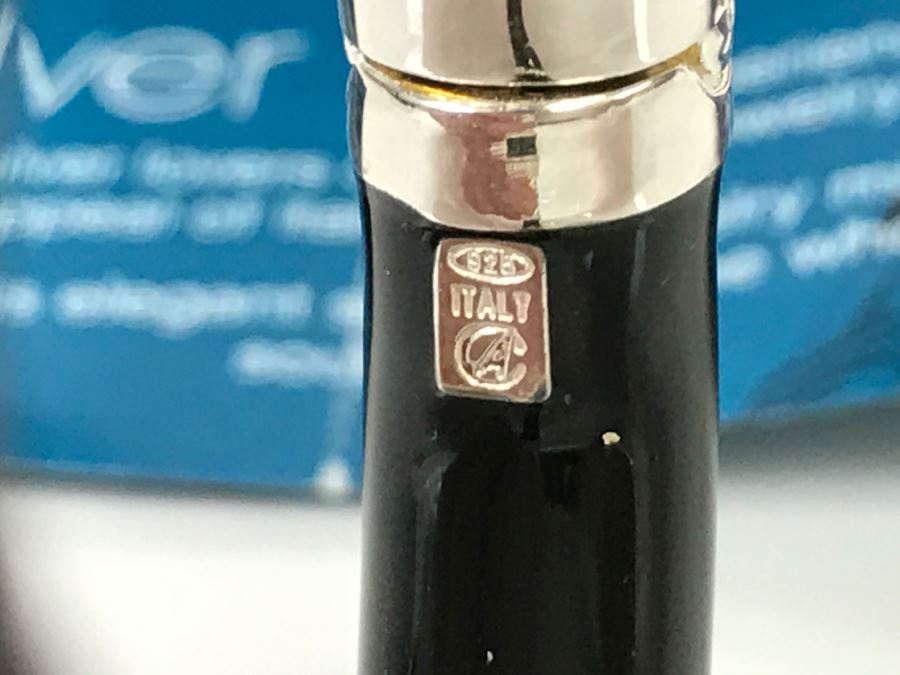 Arte D'Argento Italy Sterling Silver Bangle Panther Head Black [Photo 6]