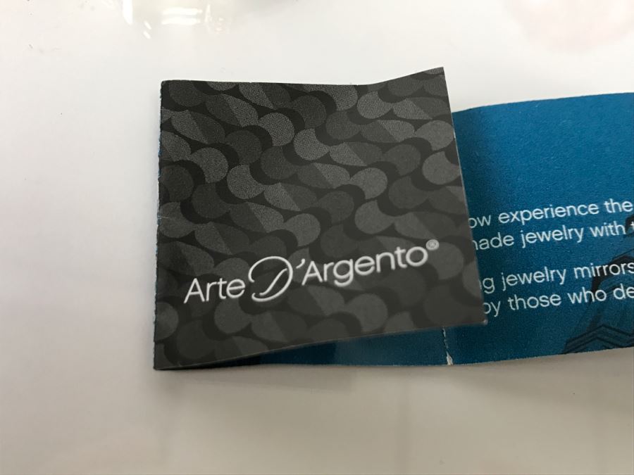 Arte D'Argento Italy Sterling Silver Bangle Panther Head Black [Photo 11]