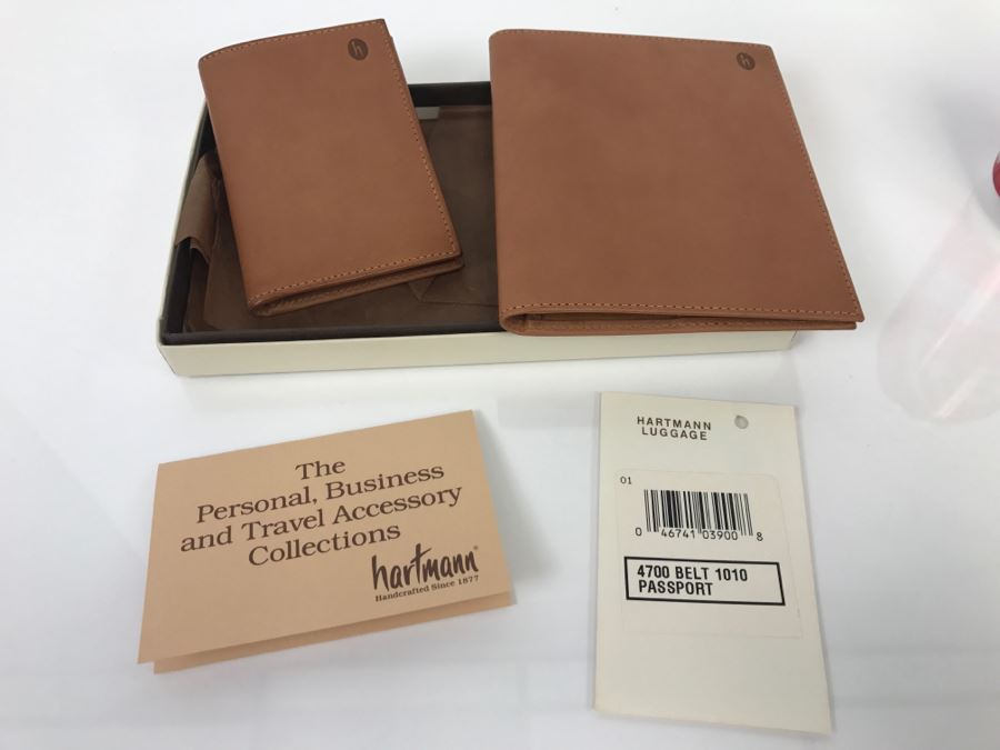 Hartmann Luggage Leather Wallet And Passport Wallet New In Box [Photo 1]