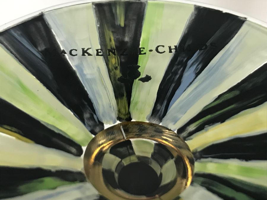 Set Of (5) MacKenzie-Childs Hand-Painted Ceramics 'Madison' Pattern + (2) MacKenzie-Childs Stemware + (2) Hand-Painted Stemware [Photo 19]