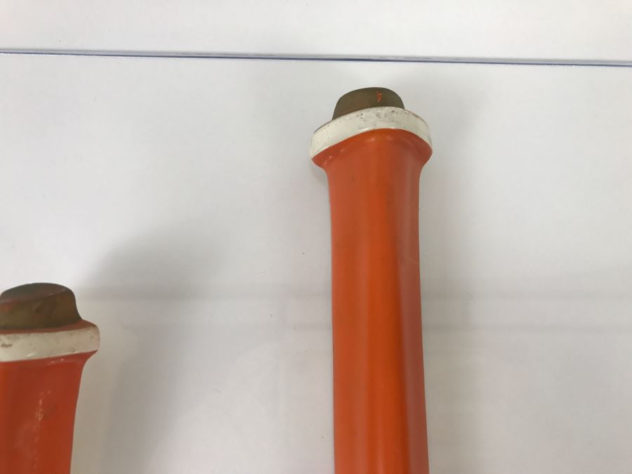 Set Of 3 Mid-Century Orange Wall Decorations [Photo 4]