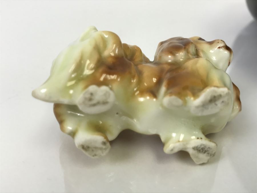 Large Carved Wood Dog And Small Hand-Painted Dog Figurine [Photo 9]