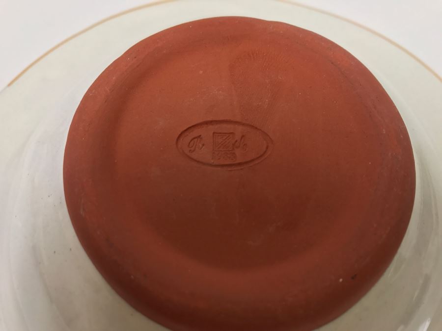 MacKenzie-Childs Hand-Painted Ceramics Platter 'Madison' Pattern And Bowl + Vietri Italian Cake Slice + Cupcake [Photo 9]