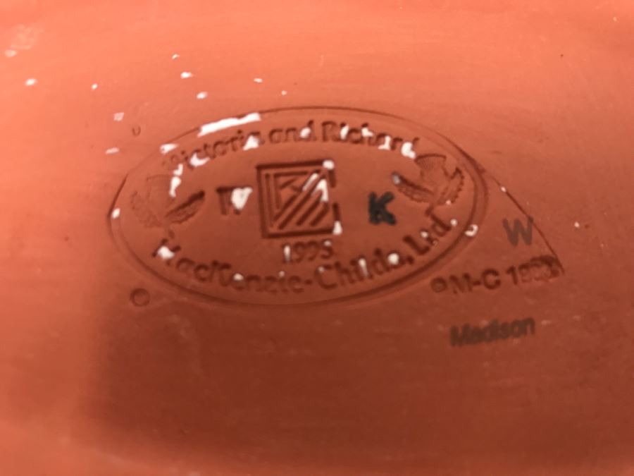 MacKenzie-Childs Hand-Painted Ceramics Platter 'Madison' Pattern And Bowl + Vietri Italian Cake Slice + Cupcake [Photo 6]