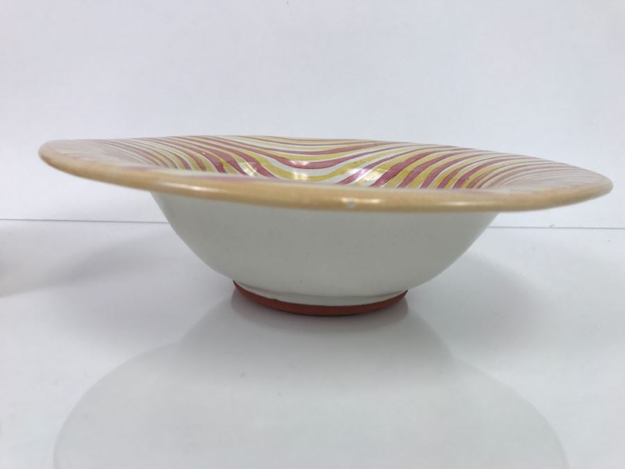 MacKenzie-Childs Hand-Painted Ceramics Platter 'Madison' Pattern And Bowl + Vietri Italian Cake Slice + Cupcake [Photo 8]