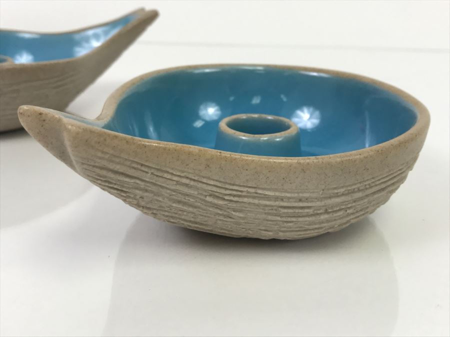 Pair Of Mid-Century Pigeon Forge Pottery Tenn Candleholders [Photo 3]