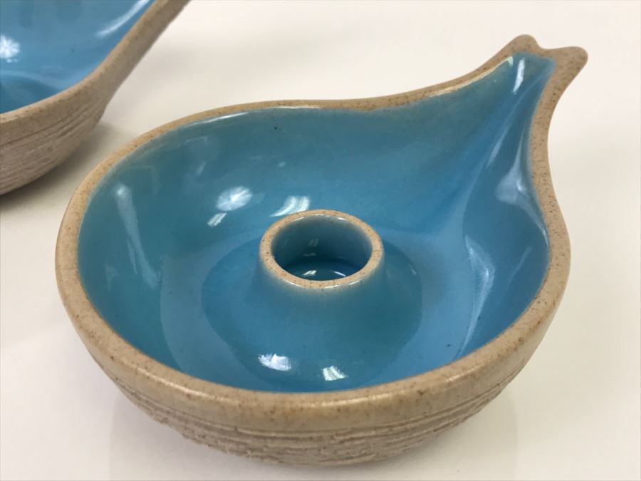 Pair Of Mid-Century Pigeon Forge Pottery Tenn Candleholders [Photo 5]