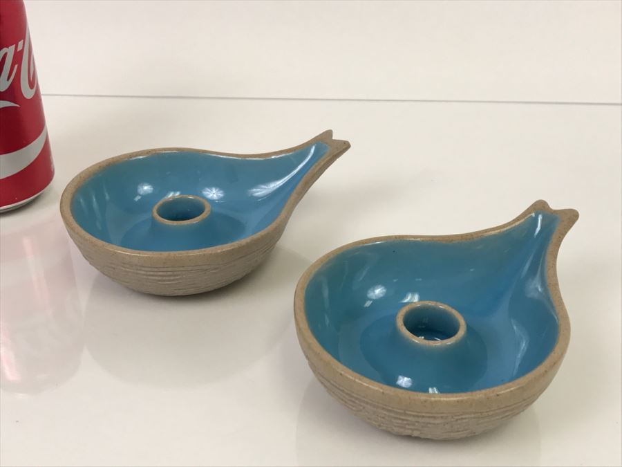 Pair Of Mid-Century Pigeon Forge Pottery Tenn Candleholders [Photo 4]