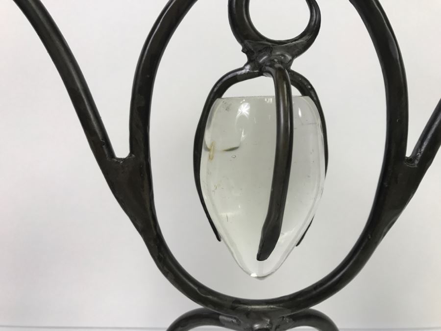 Metal And Glass 3-Arm Candelholder [Photo 4]