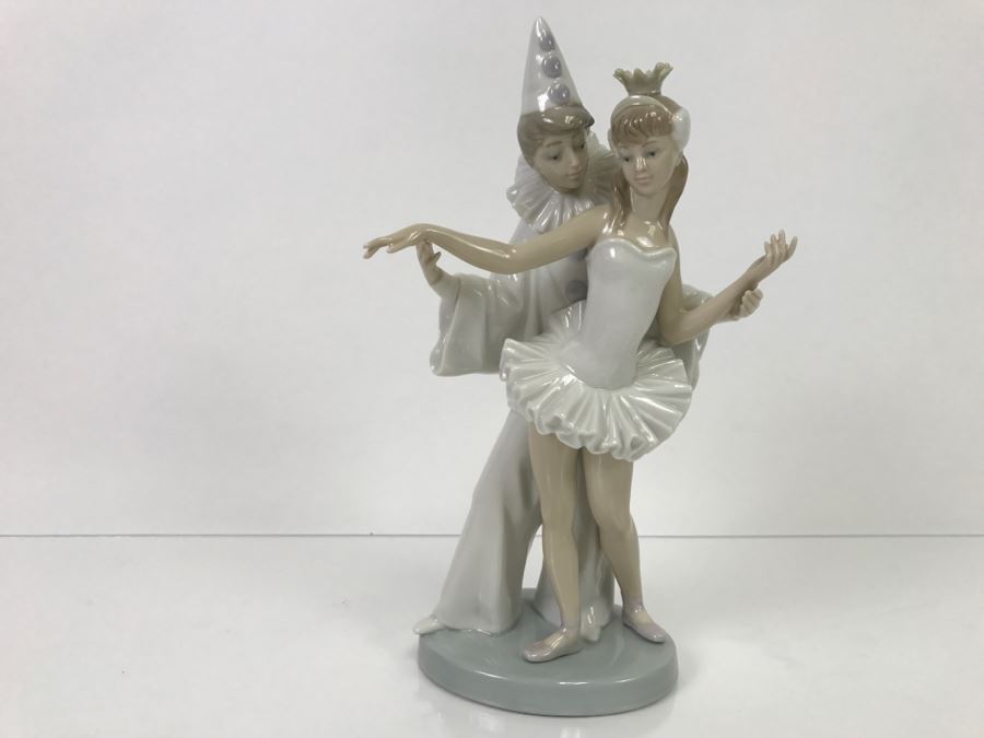 Lladro #4882 Carnival Couple porcelain figurine matte boy girl ballerina  clown