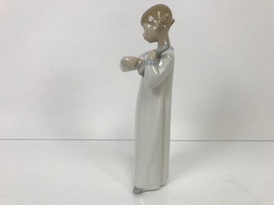 Lladro Figurine Girl Playing Ukulele Small Guitar #4871 [Photo 4]