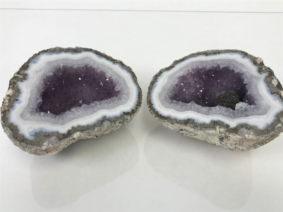 Both Cut Halves Of Purple Amethyst Geode [Photo 18]