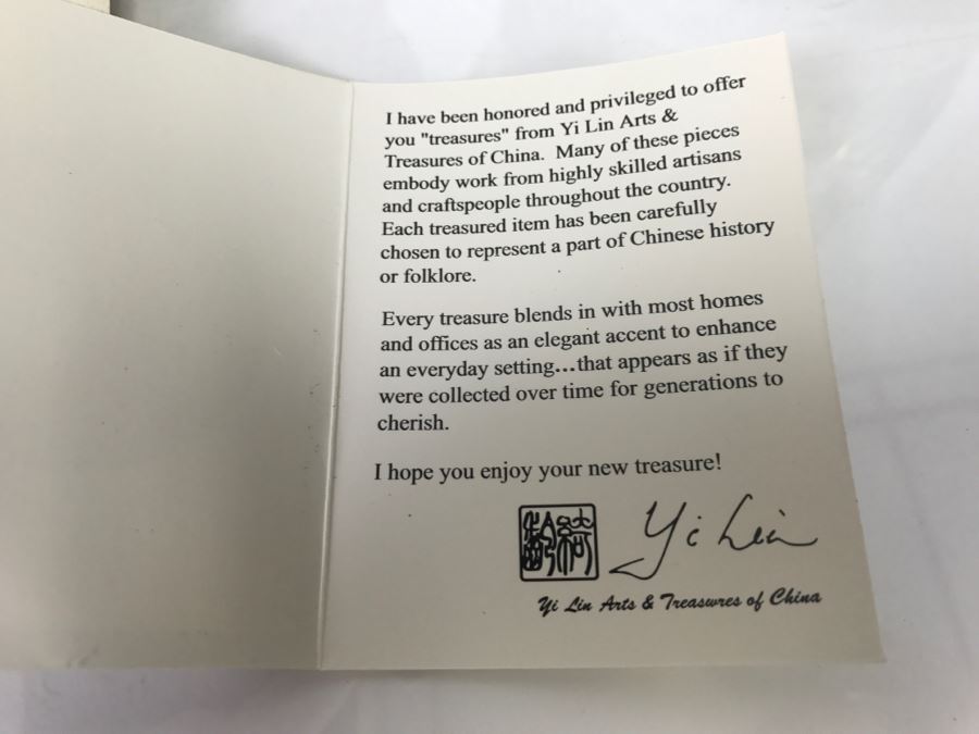 Set Of 3 Chinese Porcelain Planters With Wooden Stands - Scene From 'The Red Mansion' Yi Lin Arts & Treasures Of China [Photo 9]