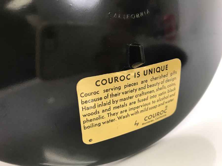 Couroc Of Monterey CA Handcrafted Roadrunner Plate And 2-Tier Serving Dish Stand Platter - Excellent Condition [Photo 11]