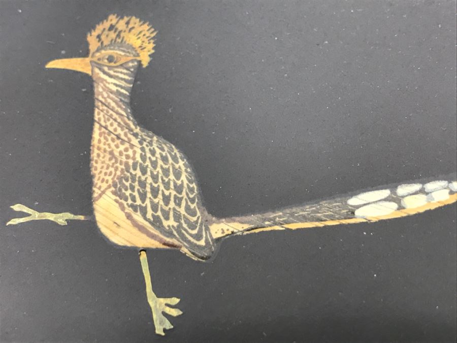 Couroc Of Monterey CA Handcrafted Roadrunner Plate And 2-Tier Serving Dish Stand Platter - Excellent Condition [Photo 7]